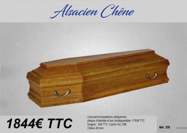 Cercueil Alsacien en Chêne